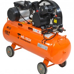 Mil-tech 100 Litre 2 Hp 8 Bar Çift Kafa Hava Kompresörü